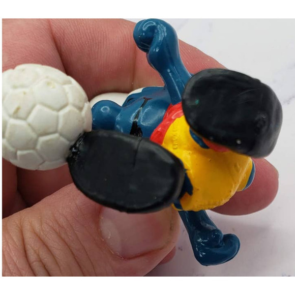 Smurf Soccer Smurf 20035 Peyo Vintage 1980s - Picture 6 of 7